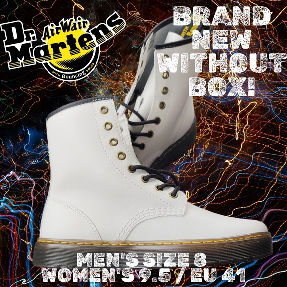Dr. Martens White Zavala Combat Boots - Picture 4 of 8